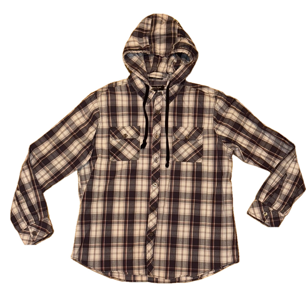 Plaid Hooded Men's Shirt